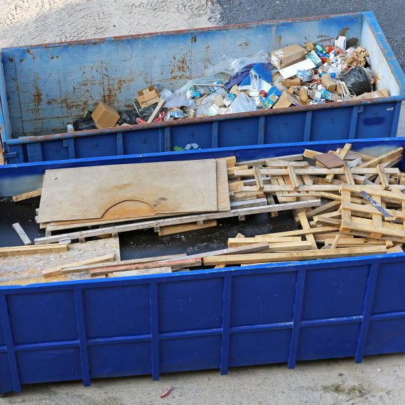 bennes pour déchets de chantier
